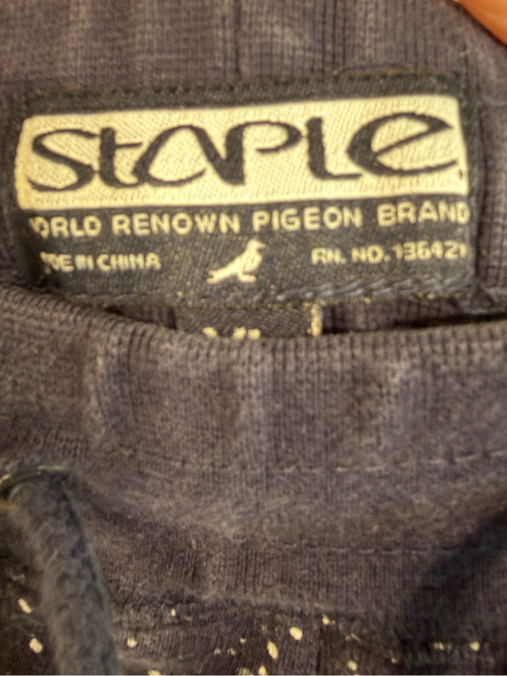Staple Pigeon Speckled Jogger Sweatpants Navy Streetwear Men’s XL - Picture 2 of 10